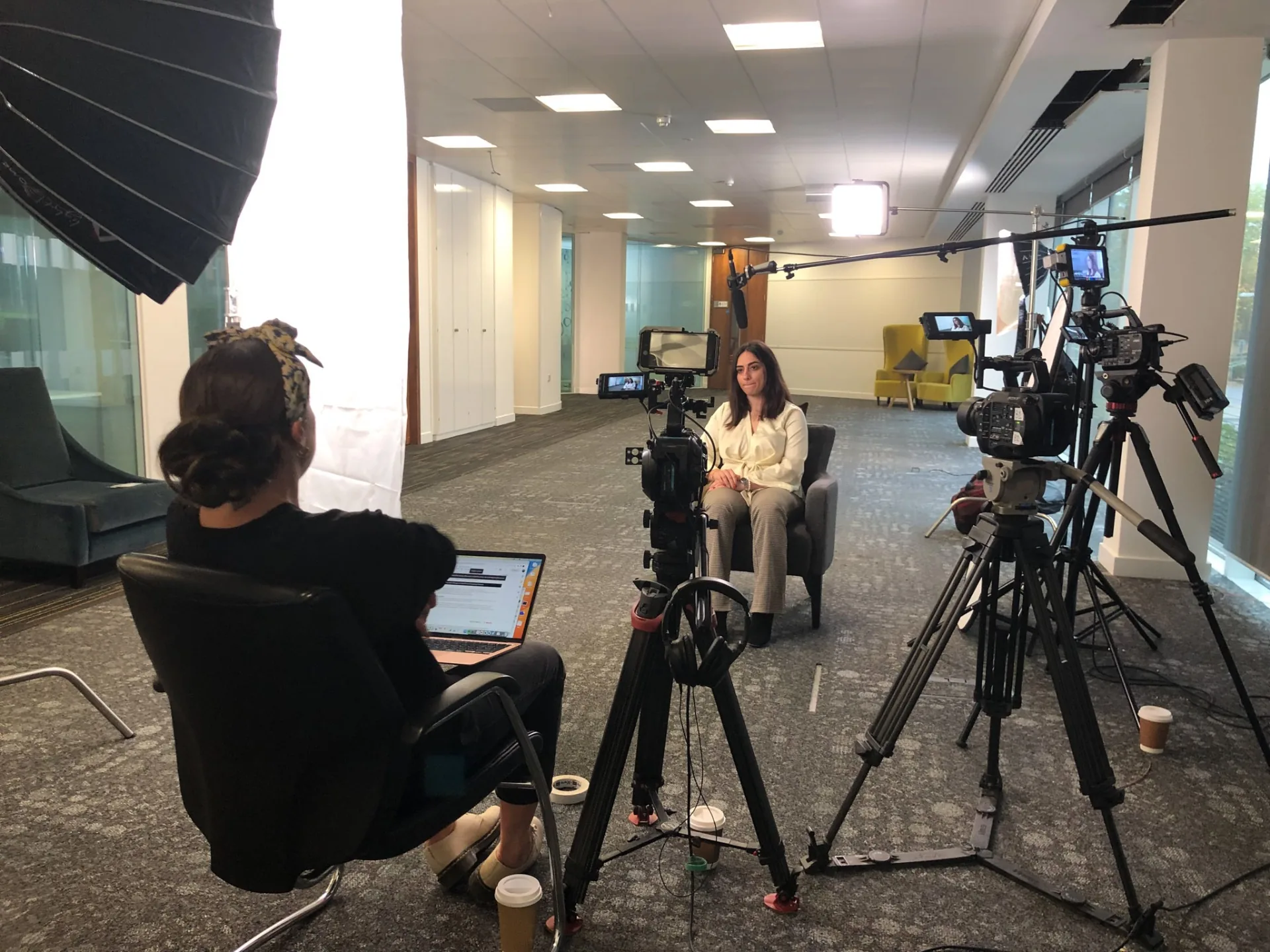 Behind the scenes on an Enriching Media shoot