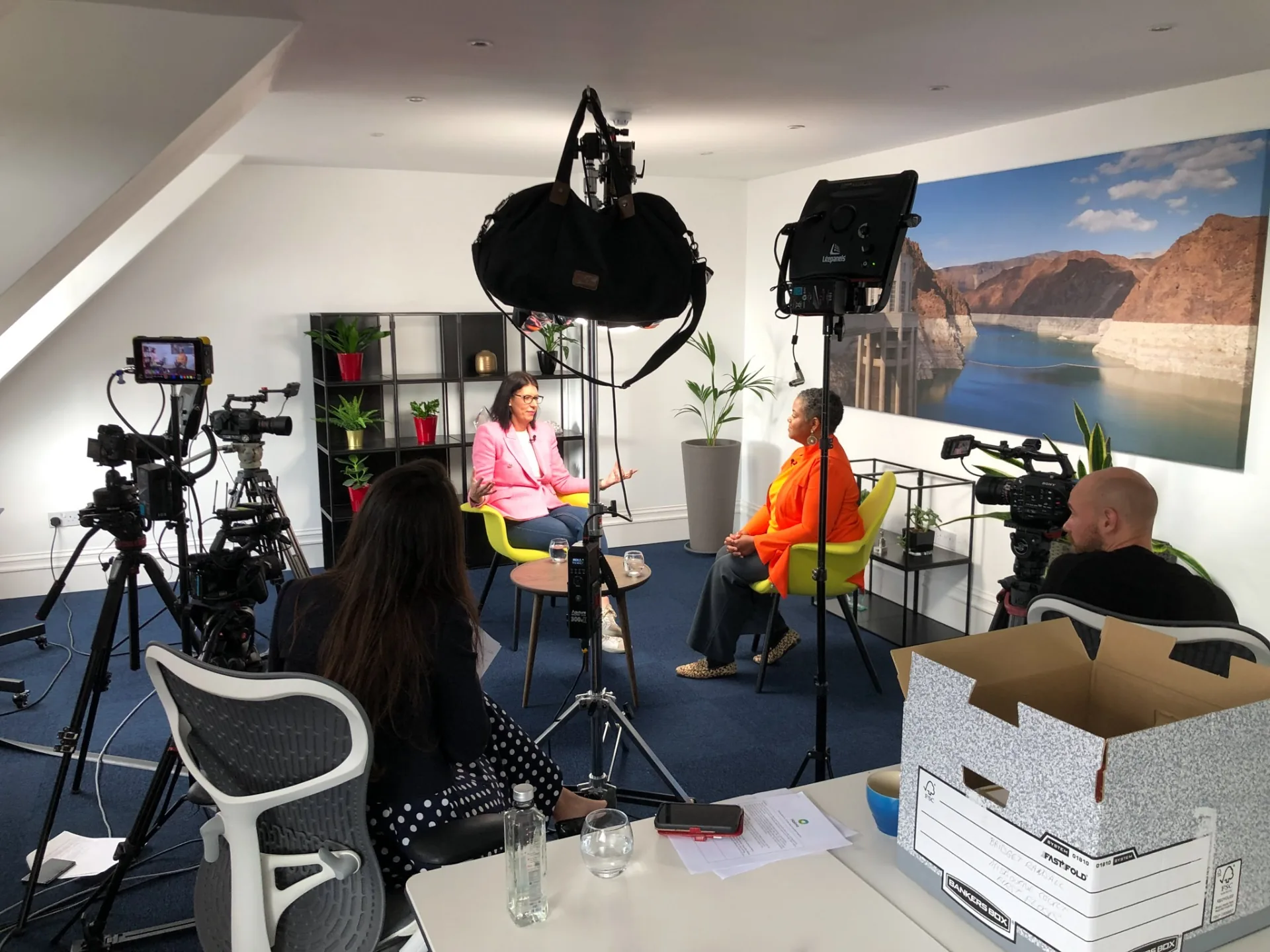 Behind the scenes on an Enriching Media shoot