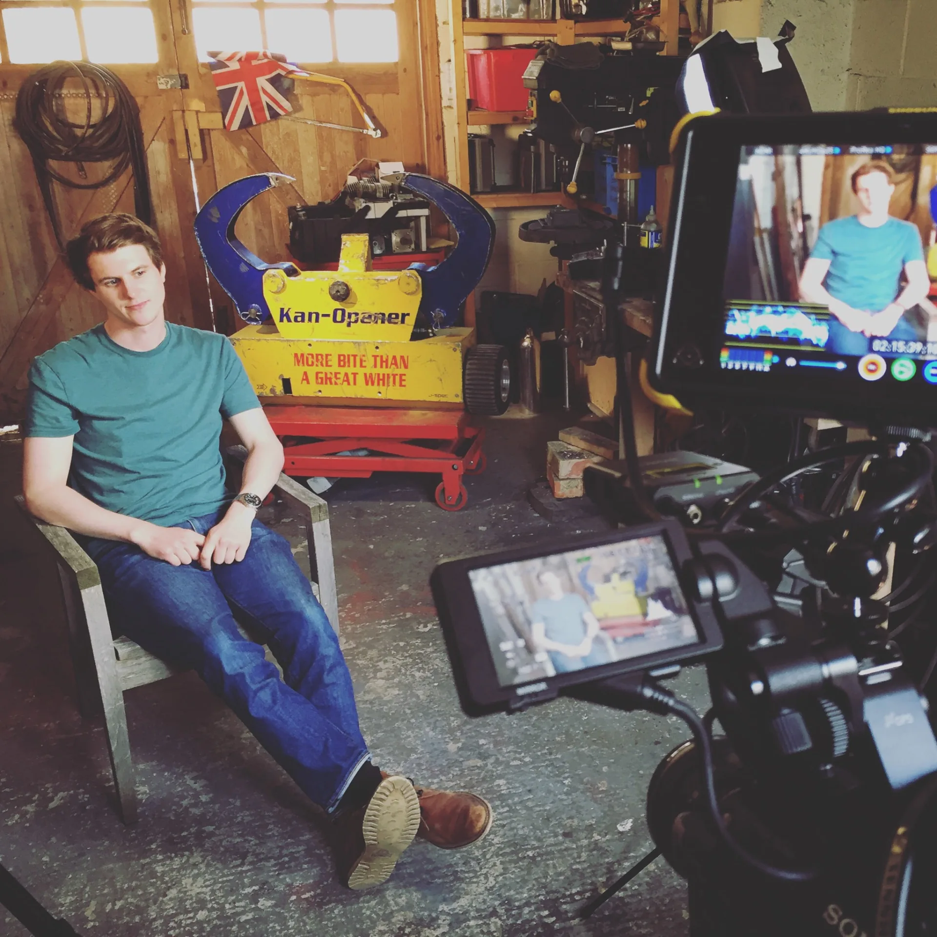 Behind the scenes on an Enriching Media shoot